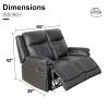 A Ainehome Luxury Recliner Sofa Living Room Furniture Set Reclining Couch Rv Sofa Chair Loveseat Recliner Couches for Living Room/Small Space/Office/Theater Seating(D-Black, Loveseat) view 2