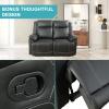 A Ainehome Luxury Recliner Sofa Living Room Furniture Set Reclining Couch Rv Sofa Chair Loveseat Recliner Couches for Living Room/Small Space/Office/Theater Seating(D-Black, Loveseat) view 4