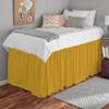 Bed Skirt for Dorm Room, Ruffled Dorm Sized Bed Skirt Three Fabric Sides College Dorm Bed Skirt - 100% Cotton 800 Thread Count - Dorm Bed Skirt Twin XL 44" Tailored Drop Gold view 1