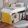Bed Skirt for Dorm Room, Ruffled Dorm Sized Bed Skirt Three Fabric Sides College Dorm Bed Skirt - 100% Cotton 800 Thread Count - Dorm Bed Skirt Twin XL 44" Tailored Drop Gold view 3