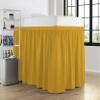Bed Skirt for Dorm Room, Ruffled Dorm Sized Bed Skirt Three Fabric Sides College Dorm Bed Skirt - 100% Cotton 800 Thread Count - Dorm Bed Skirt Twin XL 44" Tailored Drop Gold view 4