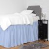 ABP COLLECTION Bed Skirt for Dorm Room, Ruffled Sized Three Fabric Sides College - 100% Cotton 800 Thread Count Twin XL 40/'' Tailored Drop Light Blue view 2