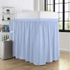 ABP COLLECTION Bed Skirt for Dorm Room, Ruffled Sized Three Fabric Sides College - 100% Cotton 800 Thread Count Twin XL 40/'' Tailored Drop Light Blue view 4
