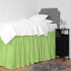 ABP COLLECTION Bed Skirt for Dorm Room, Ruffled Dorm Sized Bed Skirt Three Fabric Sides College Dorm Bed Skirt - 100% Cotton 800 Thread Count - Dorm Bed Skirt Twin XL 30" Tailored Drop Sage view 2