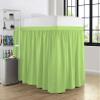 ABP COLLECTION Bed Skirt for Dorm Room, Ruffled Dorm Sized Bed Skirt Three Fabric Sides College Dorm Bed Skirt - 100% Cotton 800 Thread Count - Dorm Bed Skirt Twin XL 30" Tailored Drop Sage view 4