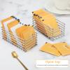 2 Pcs Sugar Packet Basket Sugar Packet Rack Small Caddy Iron Organizer for Coffee Bar Tea Storage, 4.5" x 2.25" x 1.75"(Silver) view 2