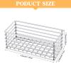 2 Pcs Sugar Packet Basket Sugar Packet Rack Small Caddy Iron Organizer for Coffee Bar Tea Storage, 4.5" x 2.25" x 1.75"(Silver) view 3