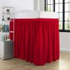 Bed Skirt for Dorm Room, Ruffled Dorm Sized Bed Skirt Three Fabric Sides College Dorm Bed Skirt - 100% Cotton 800 Thread Count - Dorm Bed Skirt Twin XL 46" Tailored Drop Red view 4