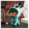ALDEPO Sculpture Tabletop Statues Figurines Decor,Cool Dog Figurines Big Mouth Storage Box Statue Resin Animal Decor Decor view 2