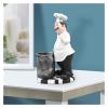 ALDEPO Sculpture Tabletop Outdoor Garden Courtyard Statue Decoration Ornament,Retro Chef Model Ornaments Resin Mini Chef Figurines Kitchen Restaurant Coffee Decor view 2