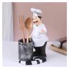 ALDEPO Sculpture Tabletop Outdoor Garden Courtyard Statue Decoration Ornament,Retro Chef Model Ornaments Resin Mini Chef Figurines Kitchen Restaurant Coffee Decor view 3