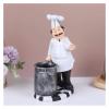 ALDEPO Sculpture Tabletop Outdoor Garden Courtyard Statue Decoration Ornament,Retro Chef Model Ornaments Resin Mini Chef Figurines Kitchen Restaurant Coffee Decor view 4