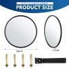 Maitys 2 Pcs Convex Mirror Acrylic Safety Security Traffic Corner Mirrors Adjustable Wide Angle View with Fixing Bracket for Indoor Outdoor Garage School Classroom Warehouse(12 Inch) view 2
