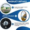 Maitys 2 Pcs Convex Mirror Acrylic Safety Security Traffic Corner Mirrors Adjustable Wide Angle View with Fixing Bracket for Indoor Outdoor Garage School Classroom Warehouse(12 Inch) view 3