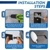 Maitys 2 Pcs Convex Mirror Acrylic Safety Security Traffic Corner Mirrors Adjustable Wide Angle View with Fixing Bracket for Indoor Outdoor Garage School Classroom Warehouse(12 Inch) view 4