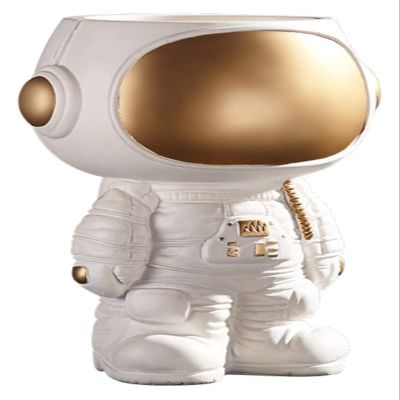 ALDEPO Sculpture Tabletop Outdoor Garden Courtyard Statue Decoration Ornament,Astronaut Figurine Statue Ornament Storage Spaceman Cartoon Desktop Decoration