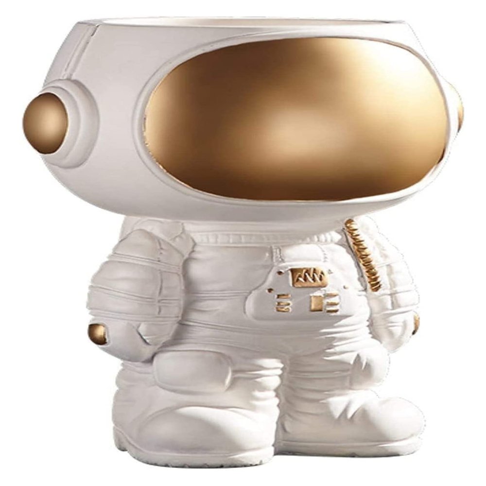 ALDEPO Sculpture Tabletop Outdoor Garden Courtyard Statue Decoration Ornament,Astronaut Figurine Statue Ornament Storage Spaceman Cartoon Desktop Decoration