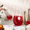 2 Pcs 48 oz Wine Decanter Carafe, Pierced Decanter, Clear Glass Juice Pitcher Jar for Red Wine Beer Water Lovers Gift Wedding Birthday Party Supplies view 4