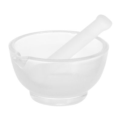 TEHAUX Mini Medicine Pounding Masher Glass and Pestle Set Non-Corrosive for Fresh Flavors