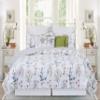C&F Home Cynthia Floral Full/Queen Quilt Set Cotton Reversible Machine Washable Lightweight Bedspread Coverlet Full/Queen 3 Piece Set Blue view 2