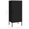 loibinfen Metal Storage Cabinet, Steel Storage Cabinet with Single Door and 2 Adjustable Shelves, Office Storage Cabinet, Metal Garage Storage Cabinet for Storage, Black 16.7"x13.8"x40" view 2