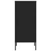 loibinfen Metal Storage Cabinet, Steel Storage Cabinet with Single Door and 2 Adjustable Shelves, Office Storage Cabinet, Metal Garage Storage Cabinet for Storage, Black 16.7"x13.8"x40" view 4