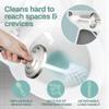 2 Pack Stainless Steel Modern Toilet Brush & Holder Set Bathroom Bowl Cleaner Brush with Caddy view 4