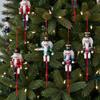 Dancing Nutcracker Pull-String Wood Christmas Ornaments, 6 Pieces view 4
