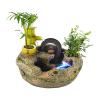 BONAD Indoor Fountain Tabletop Fountain Indoor Small Rockery Waterfalls Fish Tank Tabletop Fountain Desktop Cascading Decoration 7 Inch High Meditation Fountain view 1