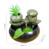 BONAD Indoor Fountain Tabletop Fountain Waterfall Fountain Desktop Small Fish Tank Decorations Home Living Room Tea Table TV Cabinet Decorations Meditation Fountain view 2