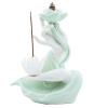 Incense Burner Bergamot Lotus Smoke Waterfall Backflow Incense Burner Creative Celadon Ceramic Fountain Incense Holder Home Decor Incense Holders view 1