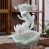 Incense Burner Bergamot Lotus Smoke Waterfall Backflow Incense Burner Creative Celadon Ceramic Fountain Incense Holder Home Decor Incense Holders view 4