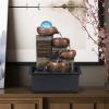 BONAD Indoor Fountain Home Decoration Water Fountain Fengshui Ball Humidifier Creative Office Desktop Accessories Meditation Fountain view 3