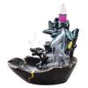 Incense Burner Two Purposes Smoke Waterfall Backflow Incense Burner Back-to-Flow Incense Ceramic Censer Mountain River Handicrafts Incense Holders ( Color : Brass ) view 1