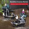 Incense Burner Two Purposes Smoke Waterfall Backflow Incense Burner Back-to-Flow Incense Ceramic Censer Mountain River Handicrafts Incense Holders ( Color : Brass ) view 4