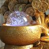 BONAD Indoor Fountain Tabletop Fountain Indoor Desktop Fountain Lucky Gold Coin Money Tree Soothing Calming and Relaxing Water Sound for Home Dcor Meditation Fountain view 3