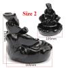 Incense Burner Waterfall Incense Burner Ceramic Incense Holder Handmade Ceramic Backflow Incense Burner Decor with 10 Backflow Incense Cones Incense Holders view 3