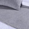 TTiiLoe Grey Bed Scarf for Foot of Bed, Velvet/Linen Bed Runner Pleated Textured Bedding Cover Throw Both Sides Hotel Bed Mat for Double/Single Size Bed, 50 x 180cm view 3