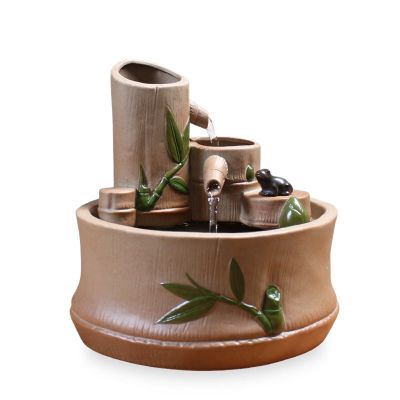 BONAD Indoor Fountain Tabletop Fountain Indoor Relaxation Tabletop Zen Garden Decor with Water Fountain Automatic Pump Natural Water Sound for Home or Office Meditation Fountain