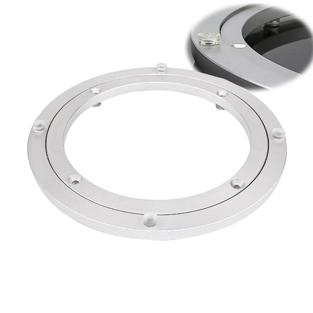 Table Bearing For Lazy Susan Heavy Duty Aluminium Alloy Rotating Bearing Turntable Round 360 Degree Rotating For Kitchen Dining Table