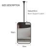 DMCHENGMA Contemporary Decorative Mirror, Ceiling Hanging Floating Square Black Metal Frame and Ceiling Mounted Vanity Make-up Mirrors (Size : 50cmx70cm) view 2