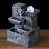 BONAD Indoor Fountain Indoor Water Fountain Waterfall Scene Tabletop Feng Shui Meditation Tabletop Desk Fountain for Home Yoga Office Spa Living Room Meditation Fountain (Color : 1) view 2