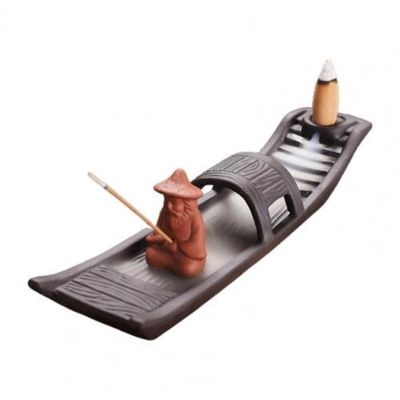 Incense Burner Incense Burner Smoke Backflow Best Cone Censer Incense Holder Mini Office Desk Home Decor Teahouse Ornament Incense Holders ( Color : Brass )