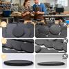 48 PCS Round Slate Drinks Coasters Bulk for Laser Engraving, MAPRIAL 4 Inch Handmade Black Rustic Stone Coaster Laser Blanks with Anti-Scratch Backing for Engraver, Wedding, Gifts, Home Decor, Bar view 3