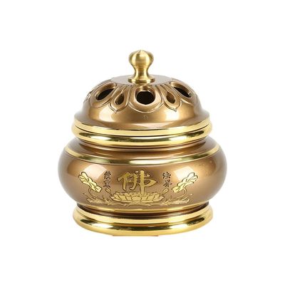 Incense Burner Pure Copper Incense Burner Incense Holder Household Agarwood Incense Stick Incense Burner Feng Shui Lucky Decoration Incense Holders ( Size : S-3.74in )