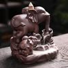 Incense Burner Purple Sand Elephant Backflow Incense Burnercreative Little Elephant Reflux Waterfall Aromatherapy Burner Decoration Incense Holders view 2