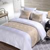 Beige Linen Bed Scarf Bed Runner Bed Cover Soft Bedding Decor Bedspread Blankets Protection Towel for Bedroom Hotel Wedding, 50 x 180cm view 1