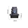 BONAD Indoor Fountain 3-Tier Indoor Tabletop Water Fountain - Portable Zen Meditation Waterfall with Lights Quiet Soothing Water Sound Indoor Home Water Fountain Meditation Fountain view 2