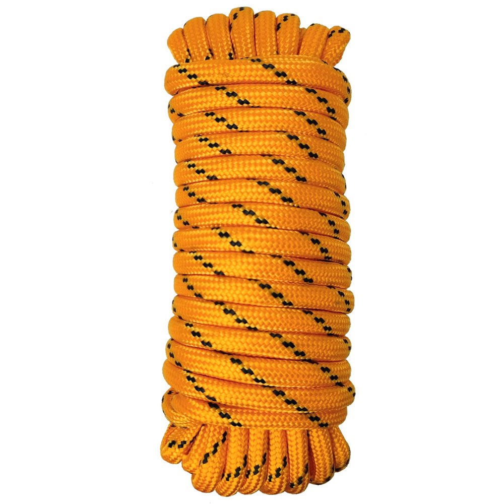 Diamond Braided Polypropylene Rope Nylon Rope Mix Thick Heavy Duty Ropes 1/2 inch 50ft High Strength Perfect for Clothesrope Camping Hiking and Other Outdoor Activities Orange 50ft