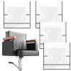 Hoolerry 4 Pcs Black Edge Salon Chair Cover Clear Plastic Square Hairdressing Back Protectors for Fits Most Standard Back Reinforced Precision Stitched Covers to Prevent Damage Spa/Salon Chairs view 1